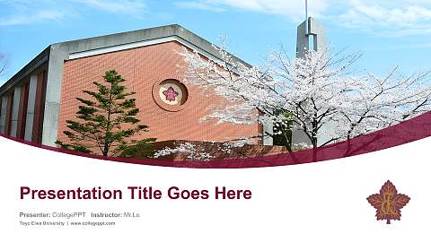 Toyo Eiwa University Course/Courseware Creation PPT Template