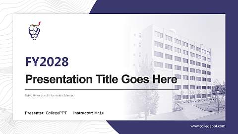 Tokyo University of Information Sciences Academic Presentation/Research Findings Report PPT Template