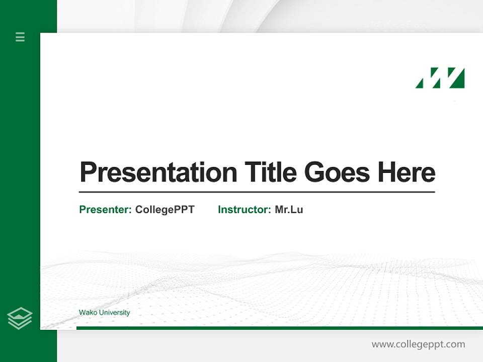 Wako University Thesis Proposal/Graduation Defense PPT Template4:3 ratio PPT effect preview image5