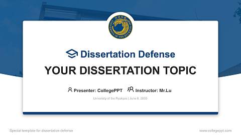 University of the Ryukyus Graduation Thesis Defense PPT Template