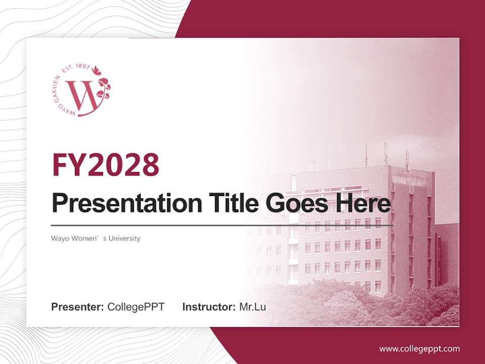 Wayo Women’s University Academic Presentation/Research Findings Report PPT Template4:3 ratio PPT effect preview image5
