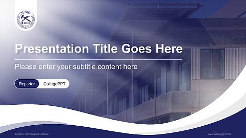 Toyota Technological Institute Lecture Sharing and Networking Event PPT Template