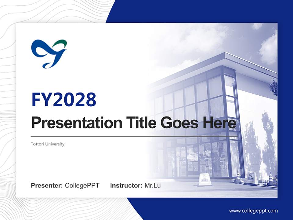 Tottori University Academic Presentation/Research Findings Report PPT Template4:3 ratio PPT effect preview image5