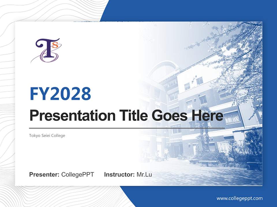 Tokyo Seiei College Academic Presentation/Research Findings Report PPT Template4:3 ratio PPT effect preview image5