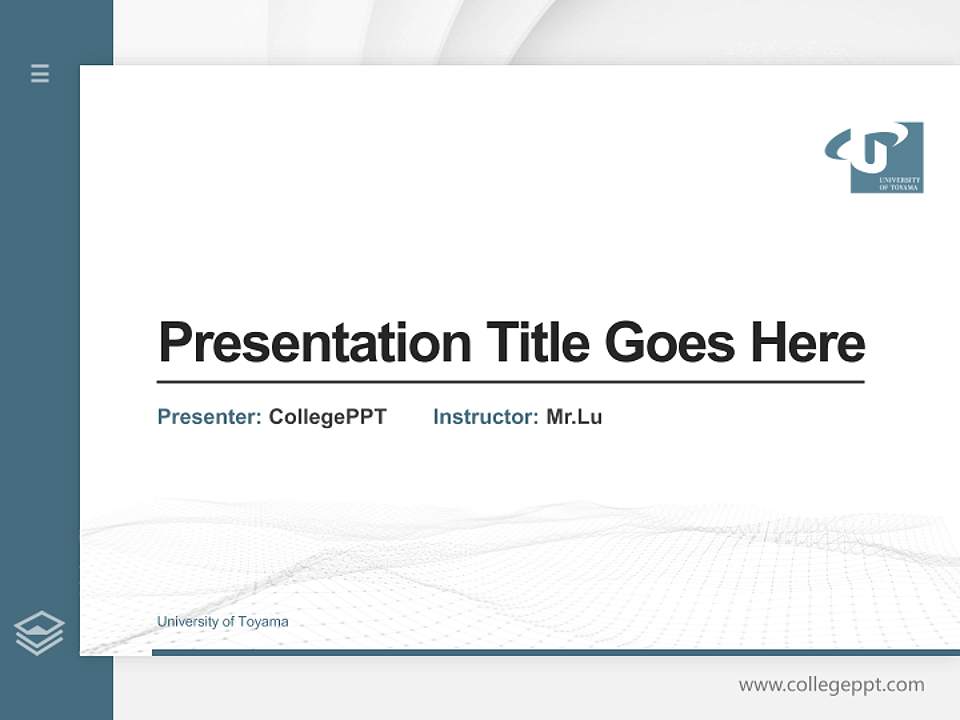 University of Toyama Thesis Proposal/Graduation Defense PPT Template4:3 ratio PPT effect preview image5