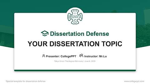 Tokyo Union Theological Seminary Graduation Thesis Defense PPT Template