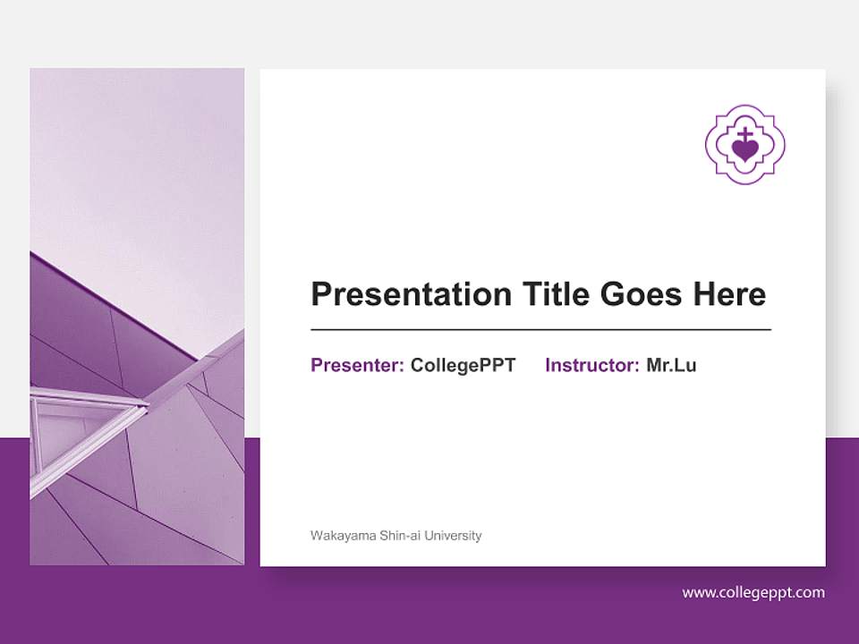 Wakayama Shin-ai University General PPT Template4:3 ratio PPT effect preview image6