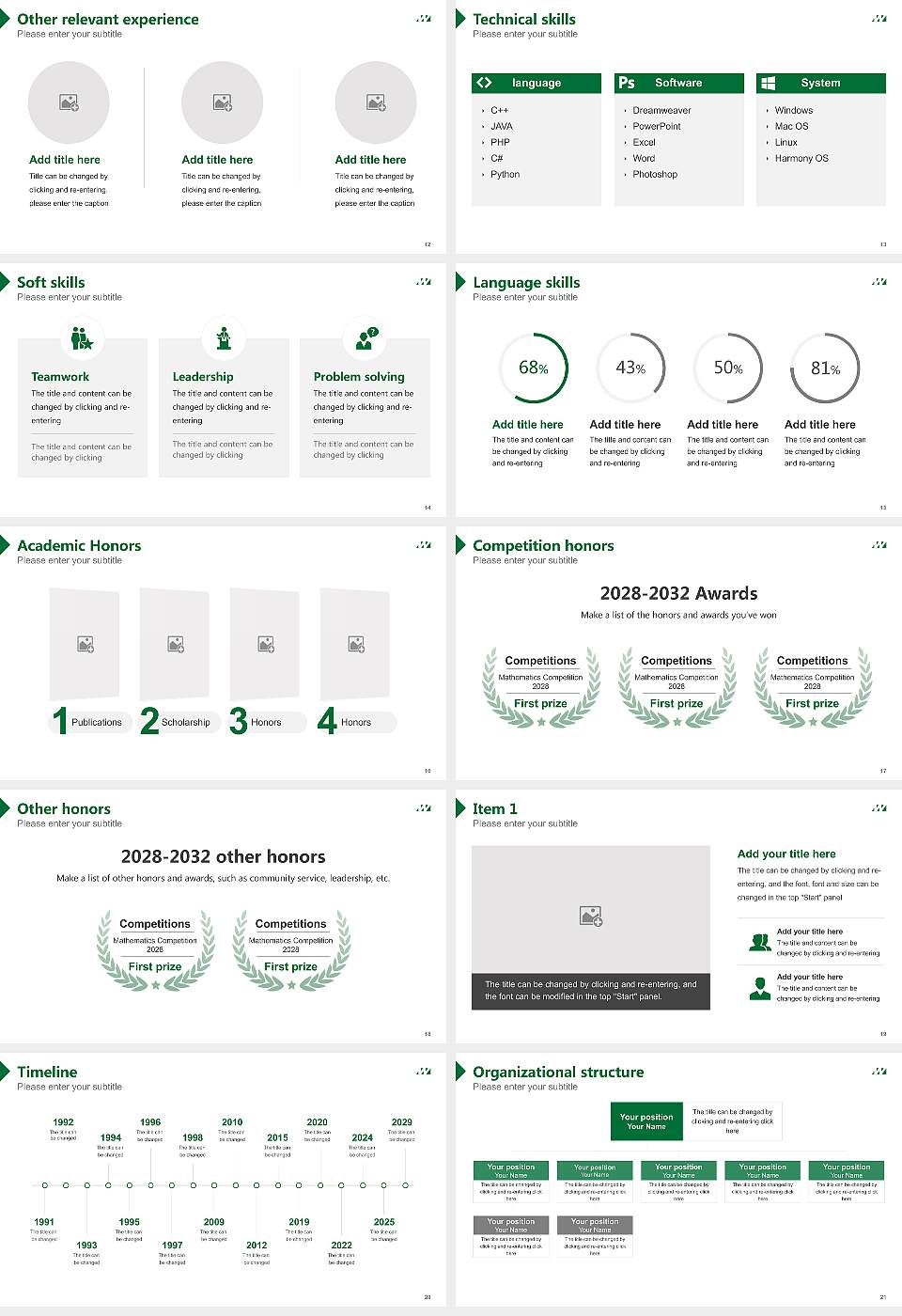 Wako University Resume PPT Template16:9 ratio PPT effect preview image3