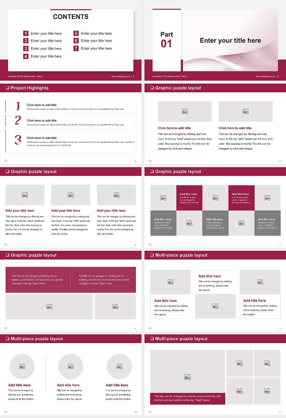 University of The Sacred Heart, Tokyo General PPT Template16:9 ratio PPT effect preview image2