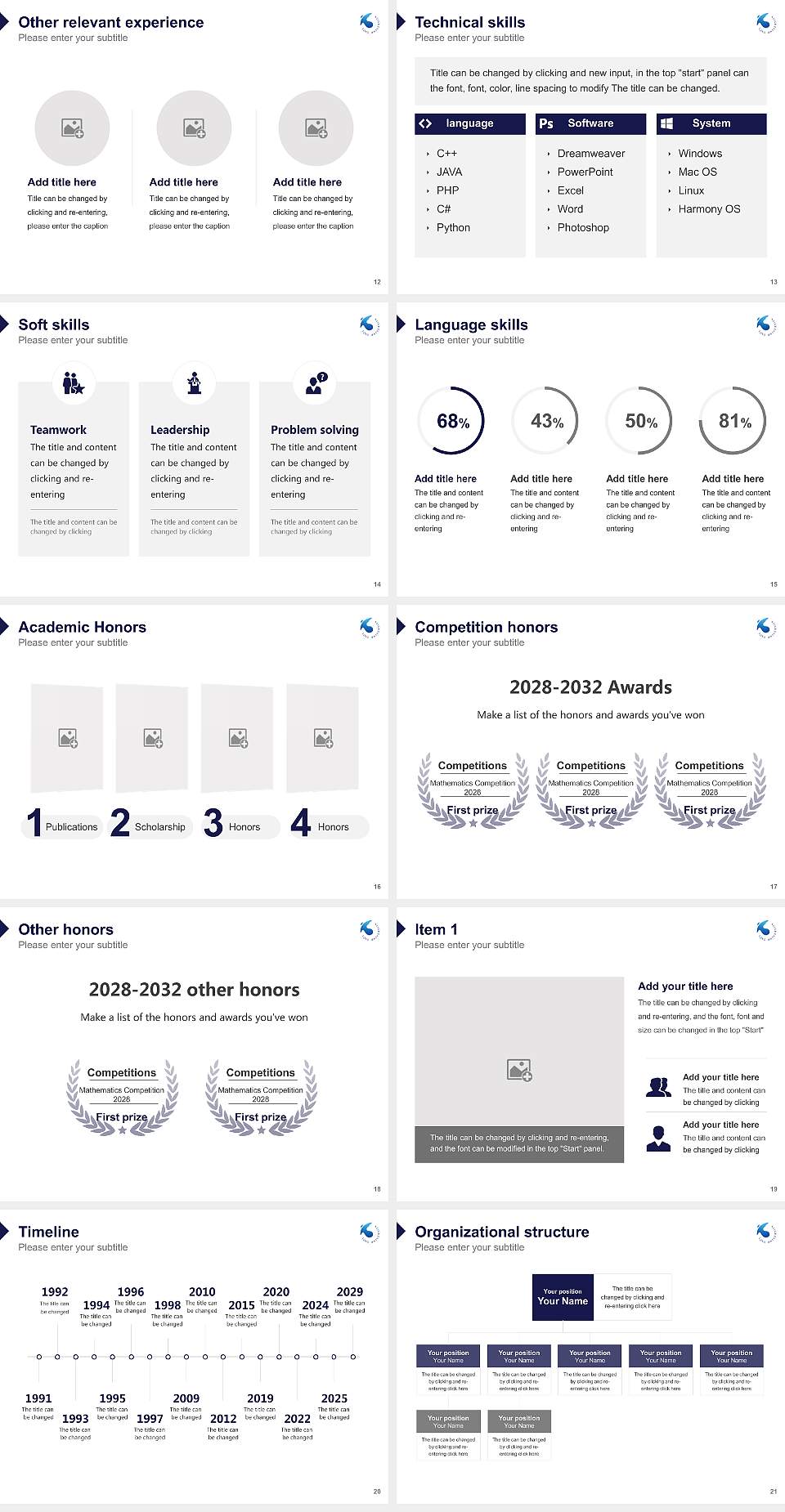 Toyo University Resume PPT Template4:3 ratio PPT effect preview image3
