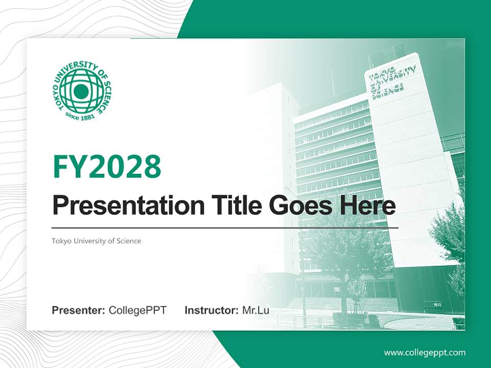 Tokyo University of Science Academic Presentation/Research Findings Report PPT Template4:3 ratio PPT effect preview image5