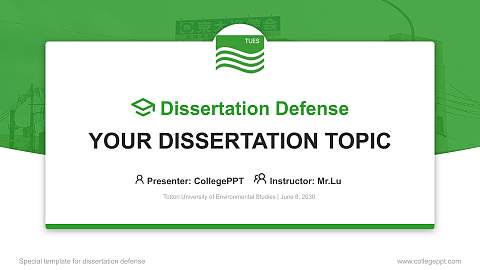 Tottori University of Environmental Studies Graduation Thesis Defense PPT Template