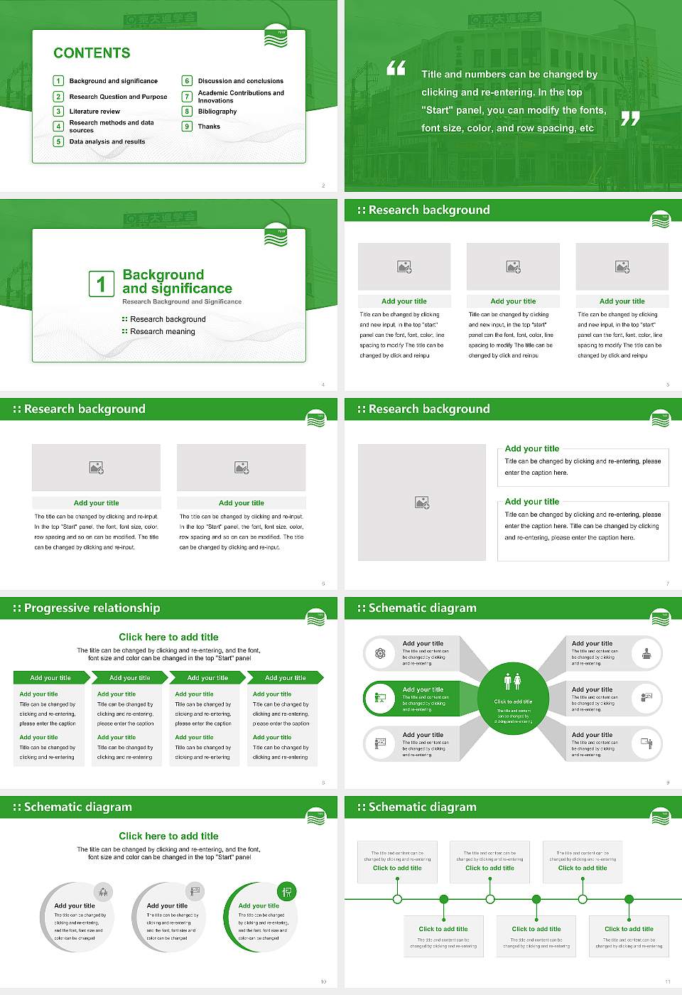Tottori University of Environmental Studies Graduation Thesis Defense PPT Template16:9 ratio PPT effect preview image2