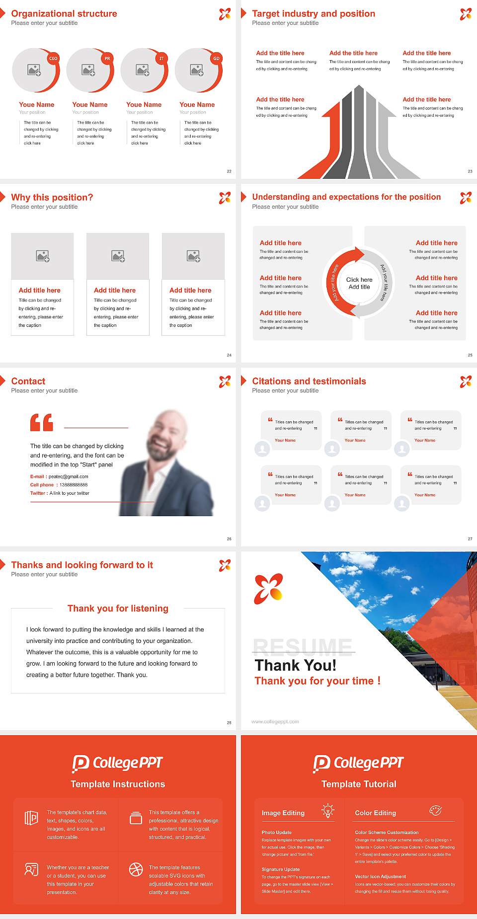 Yamaguchi Prefectural University Resume PPT Template4:3 ratio PPT effect preview image4
