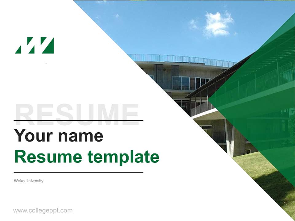 Wako University Resume PPT Template4:3 ratio PPT effect preview image5