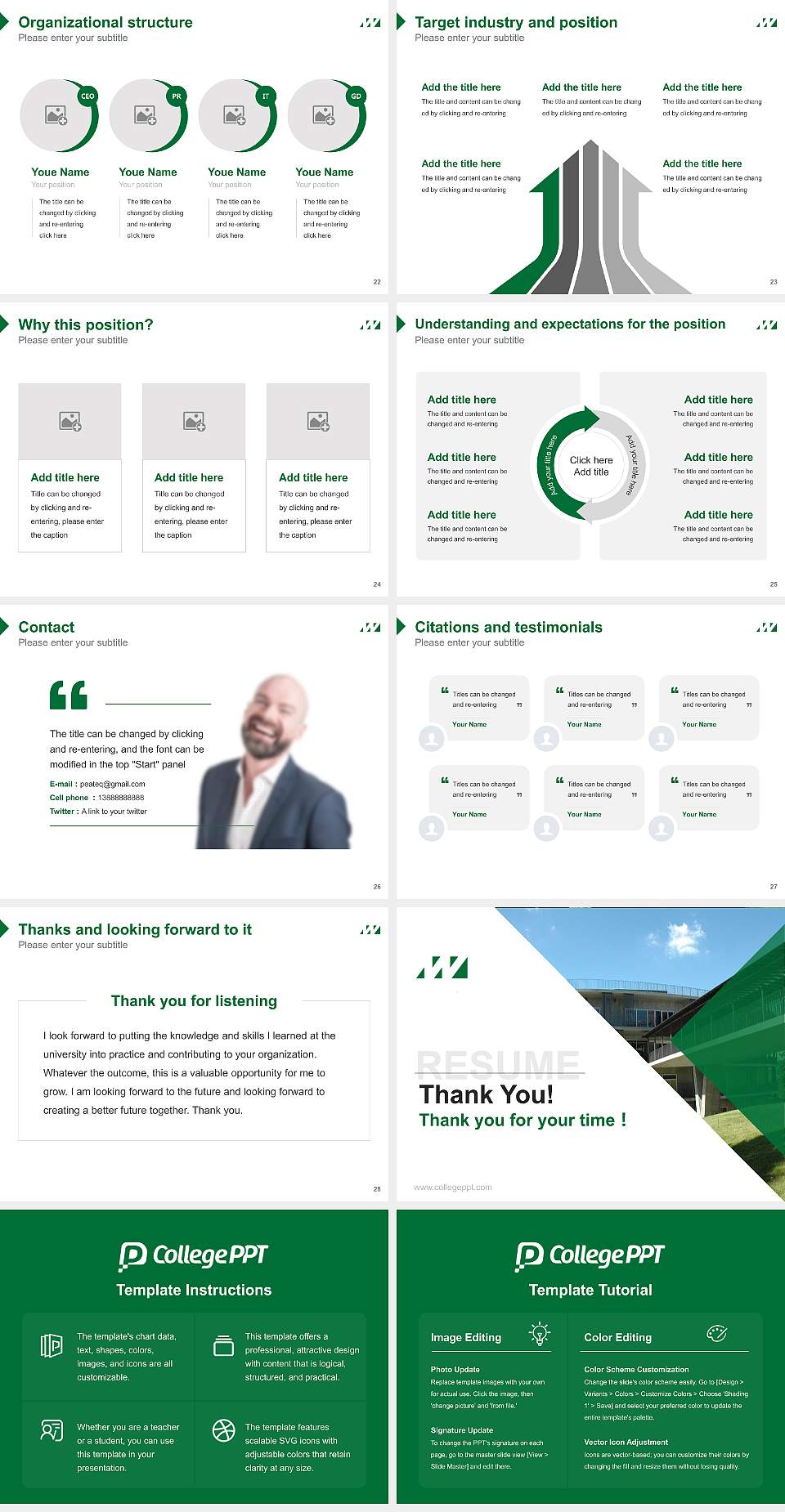 Wako University Resume PPT Template4:3 ratio PPT effect preview image4