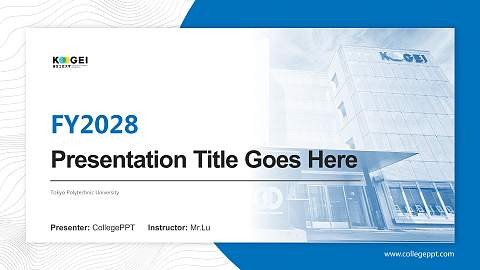 Tokyo Polytechnic University Academic Presentation/Research Findings Report PPT Template