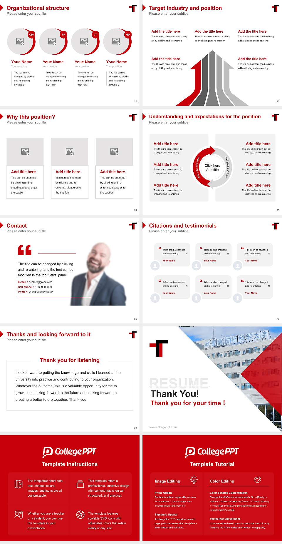 Toyohashi University of Technology Resume PPT Template4:3 ratio PPT effect preview image4