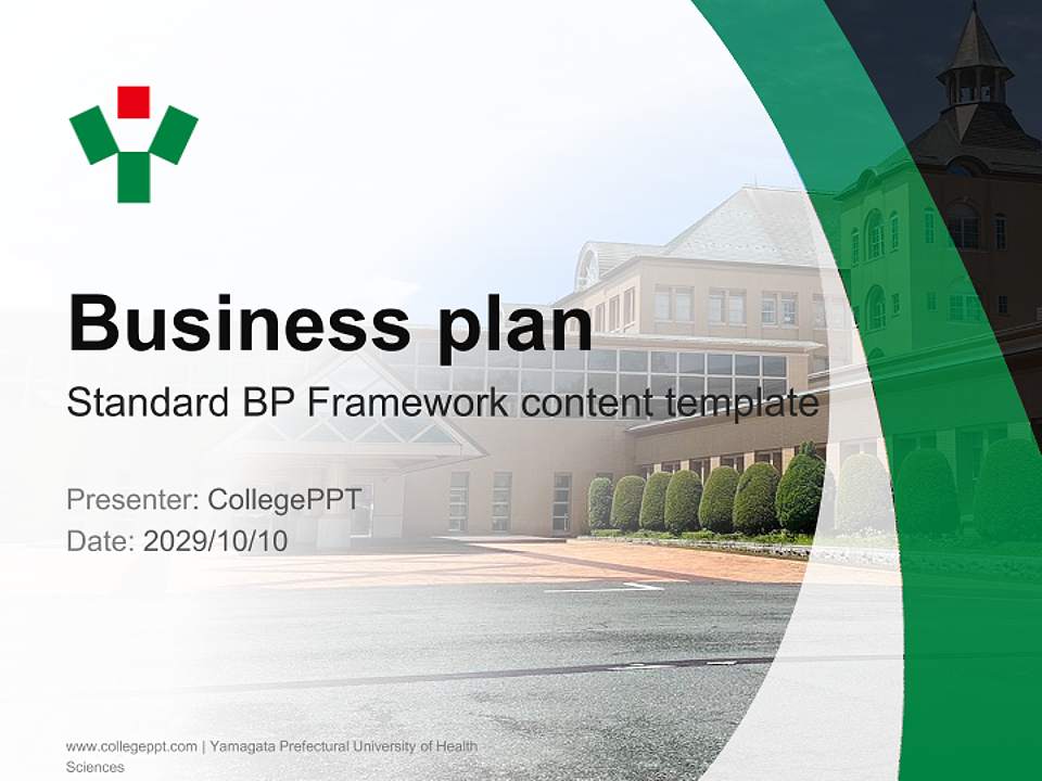 Yamagata Prefectural University of Health Sciences Competition/Entrepreneurship Contest PPT Template4:3 ratio PPT effect preview image9