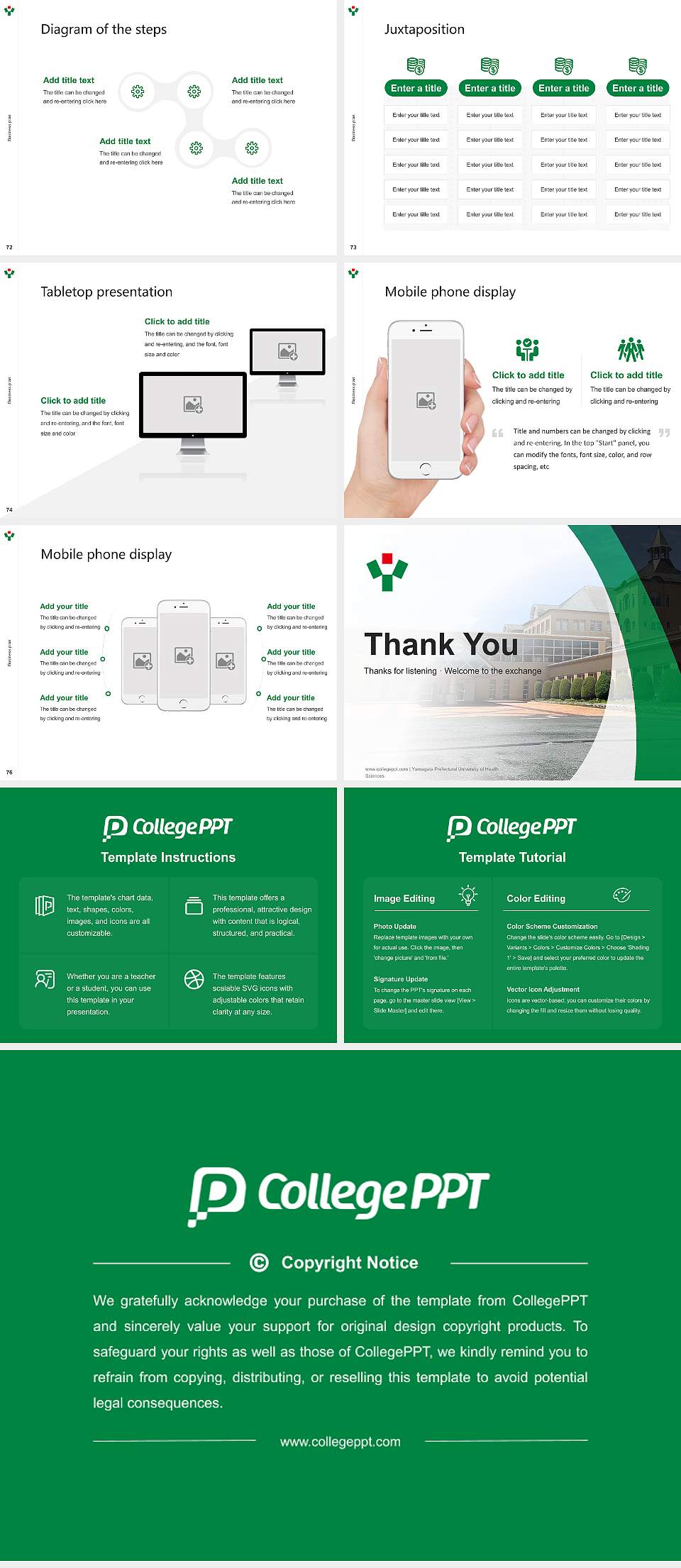 Yamagata Prefectural University of Health Sciences Competition/Entrepreneurship Contest PPT Template4:3 ratio PPT effect preview image9