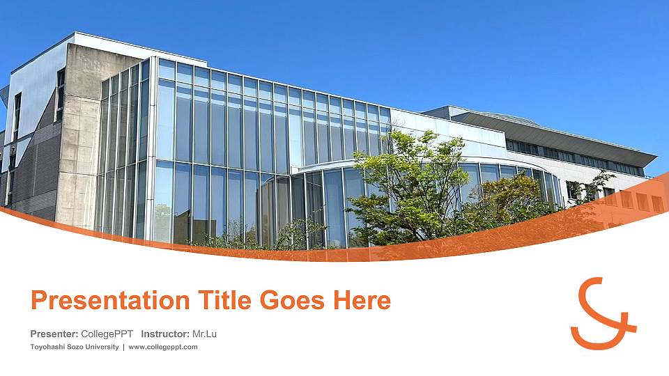 Toyohashi Sozo University Course/Courseware Creation PPT Template16:9 ratio PPT effect preview image