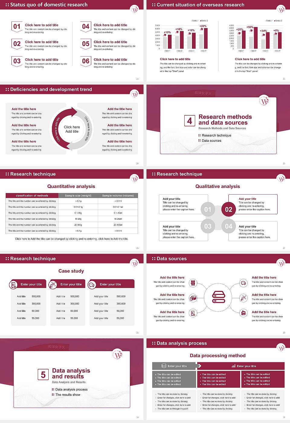 Wayo Women’s University Graduation Thesis Defense PPT Template16:9 ratio PPT effect preview image4