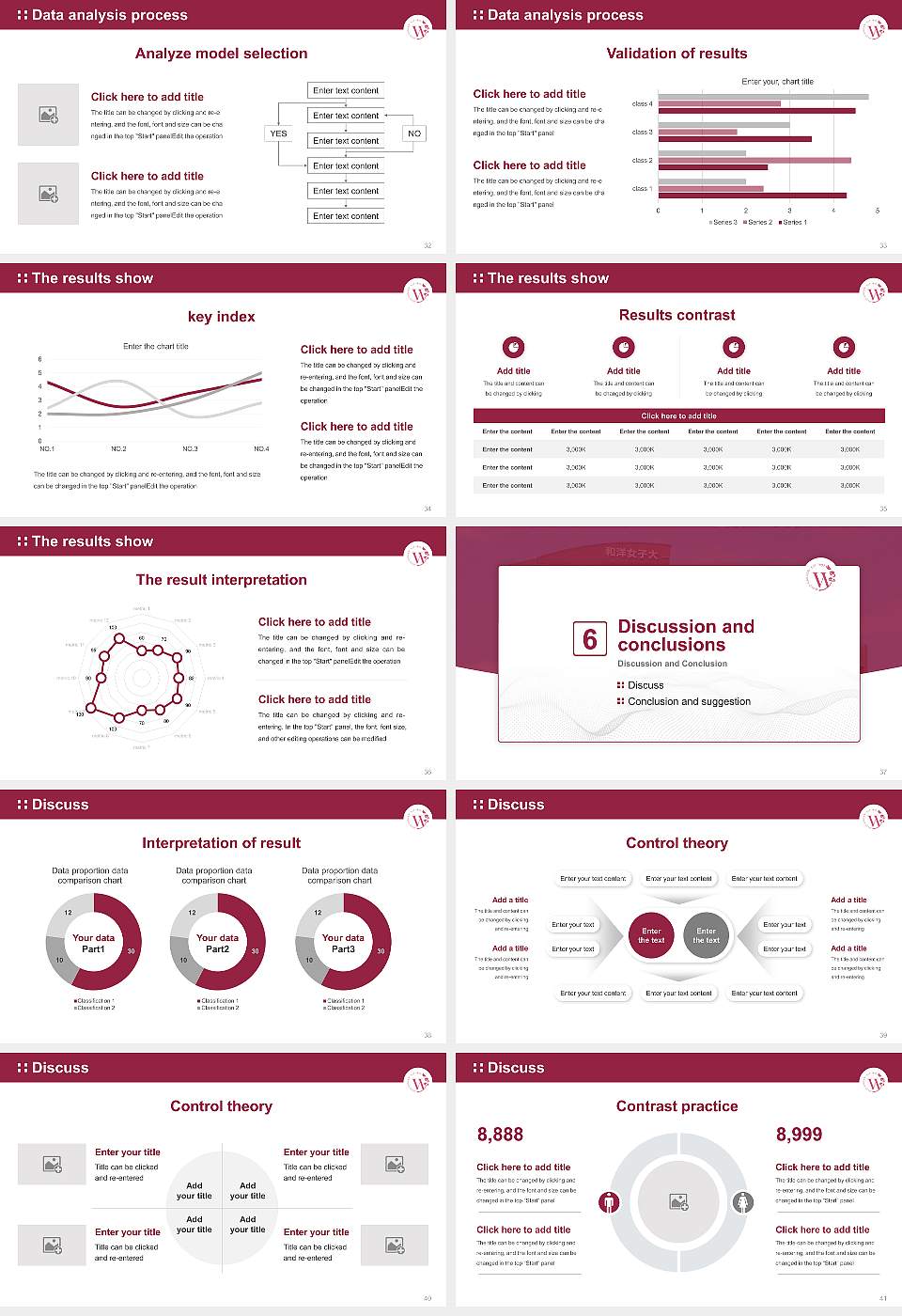Wayo Women’s University Graduation Thesis Defense PPT Template16:9 ratio PPT effect preview image5
