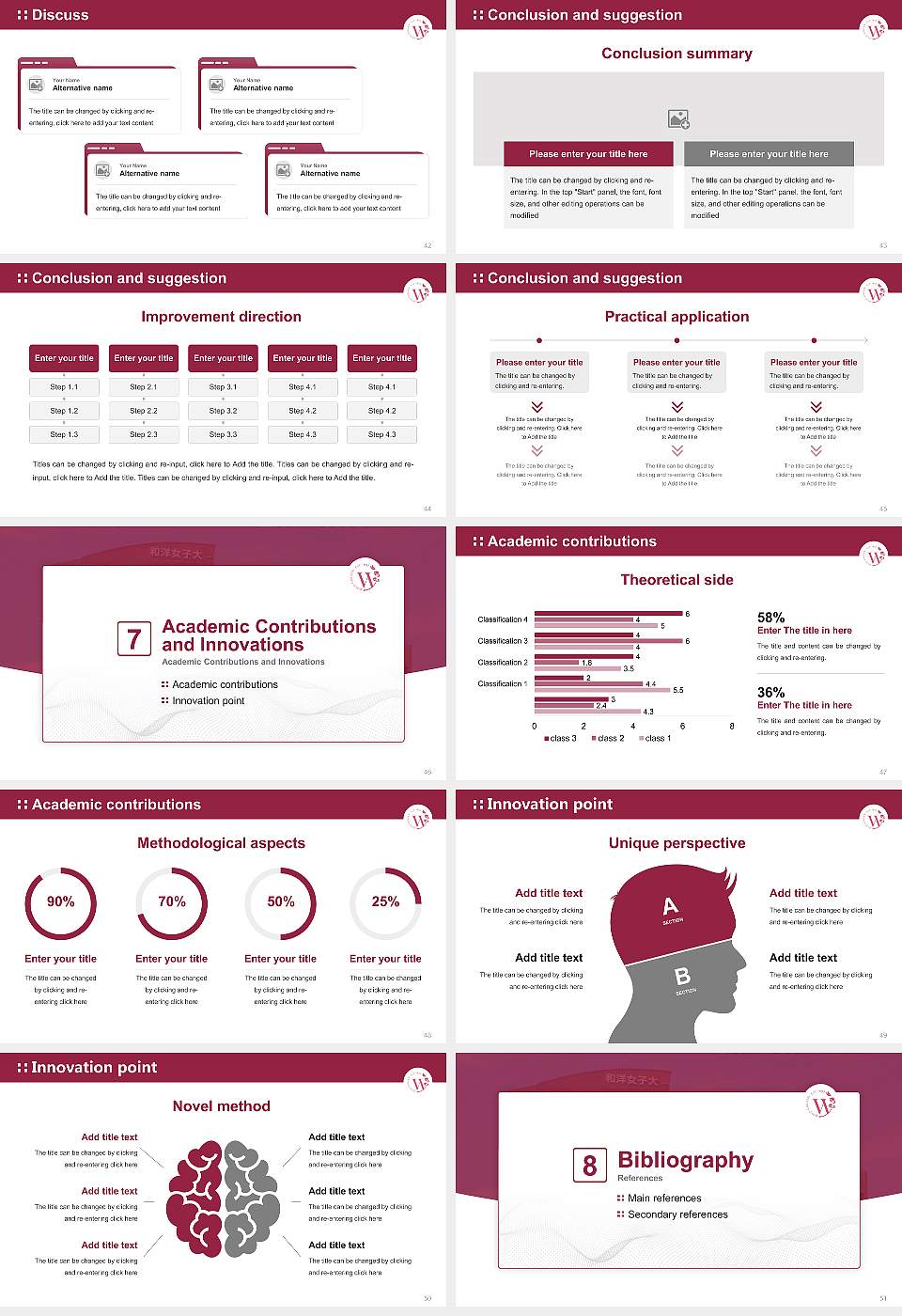 Wayo Women’s University Graduation Thesis Defense PPT Template16:9 ratio PPT effect preview image6