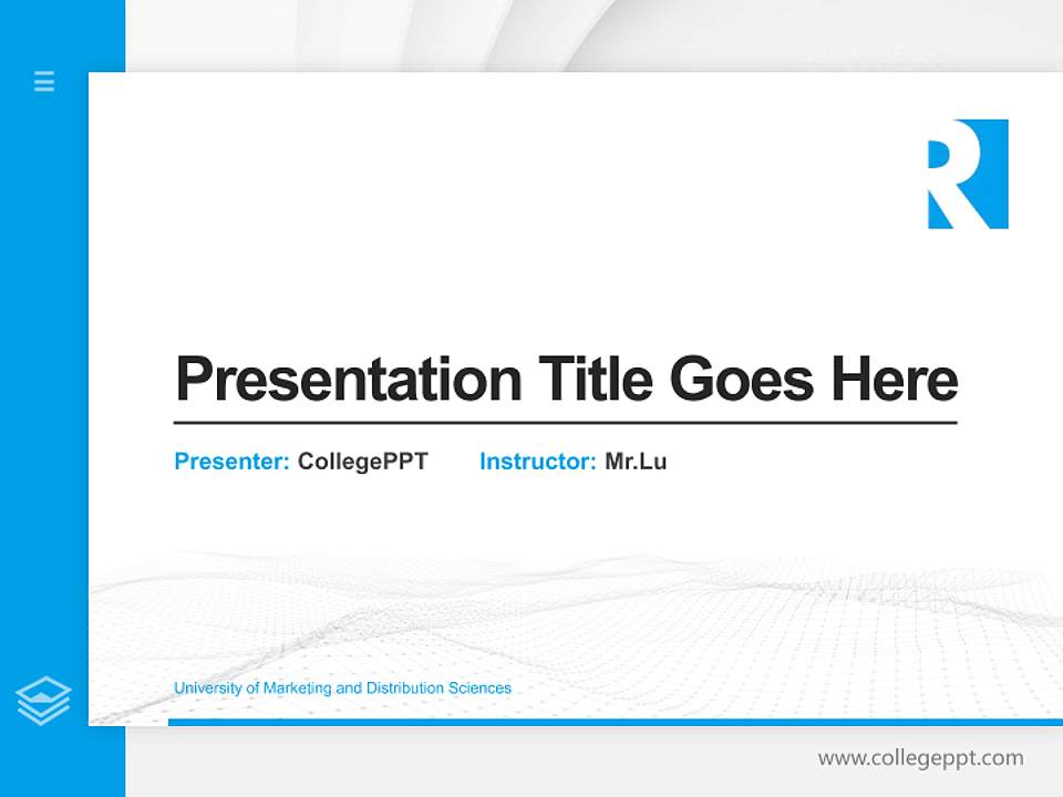 University of Marketing and Distribution Sciences Thesis Proposal/Graduation Defense PPT Template4:3 ratio PPT effect preview image5
