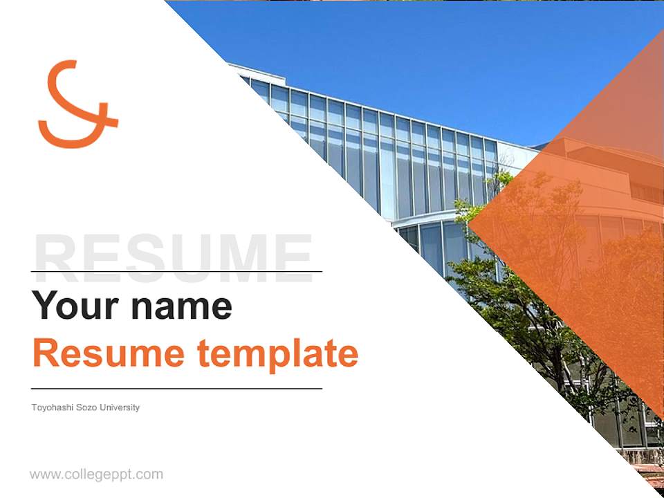 Toyohashi Sozo University Resume PPT Template4:3 ratio PPT effect preview image5