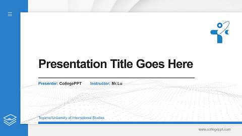 Toyama University of International Studies Thesis Proposal/Graduation Defense PPT Template