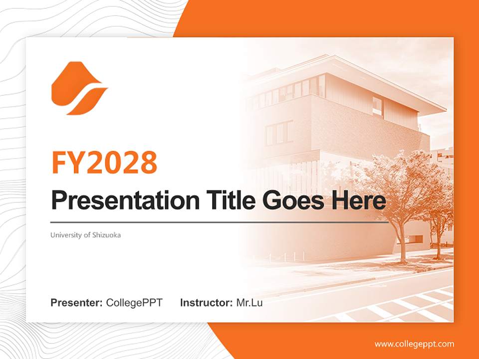 University of Shizuoka Academic Presentation/Research Findings Report PPT Template4:3 ratio PPT effect preview image5