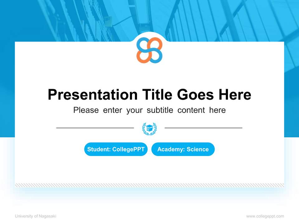 University of Nagasaki National Scholarship Defense PPT Template4:3 ratio PPT effect preview image4