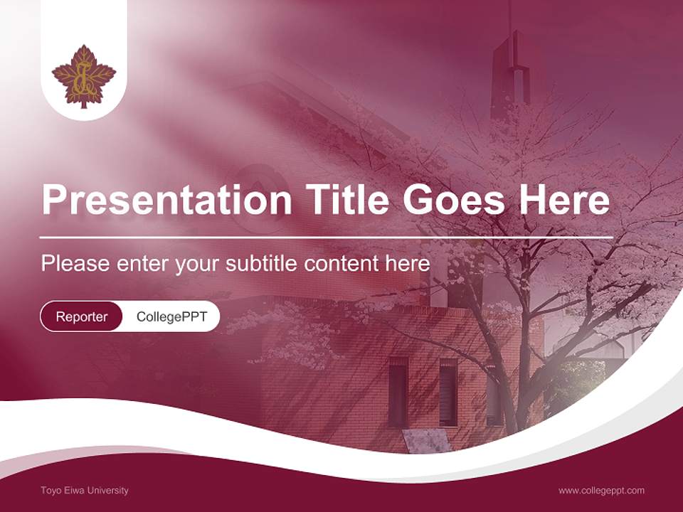 Toyo Eiwa University Lecture Sharing and Networking Event PPT Template4:3 ratio PPT effect preview image4