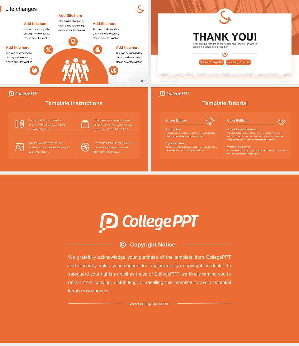 Toyohashi Sozo University National Scholarship Defense PPT Template16:9 ratio PPT effect preview image4