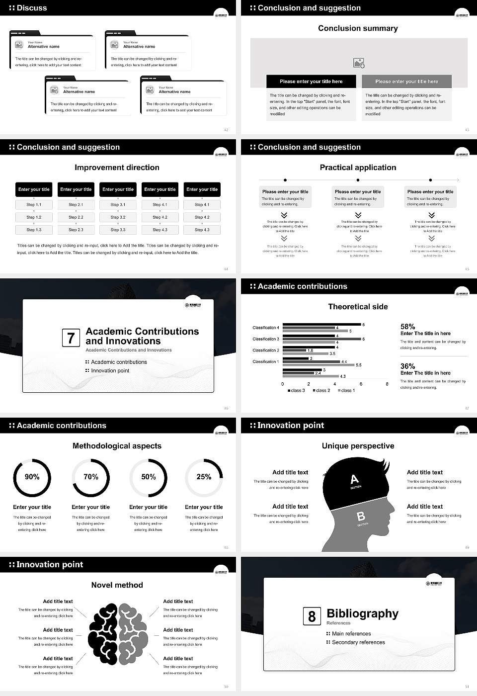 Tokyo Online University Graduation Thesis Defense PPT Template16:9 ratio PPT effect preview image6