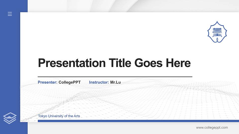 Tokyo University of the Arts Thesis Proposal/Graduation Defense PPT Template16:9 ratio PPT effect preview image
