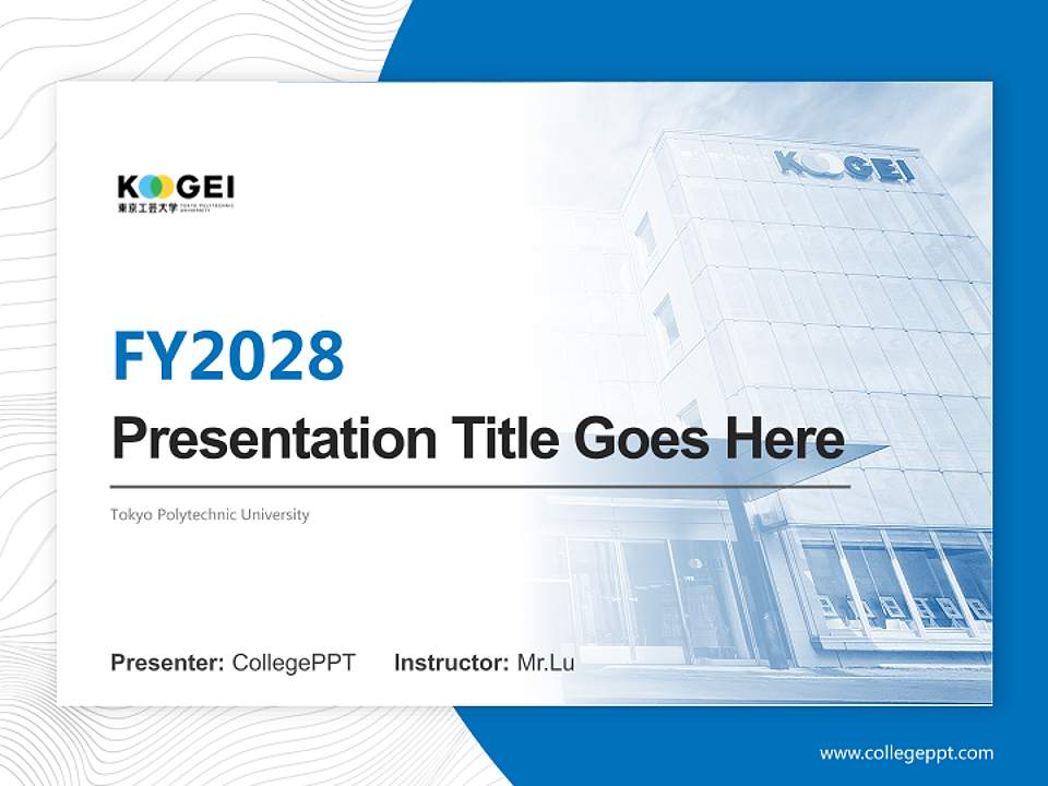 Tokyo Polytechnic University Academic Presentation/Research Findings Report PPT Template4:3 ratio PPT effect preview image5