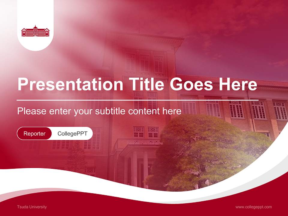 Tsuda University Lecture Sharing and Networking Event PPT Template4:3 ratio PPT effect preview image4