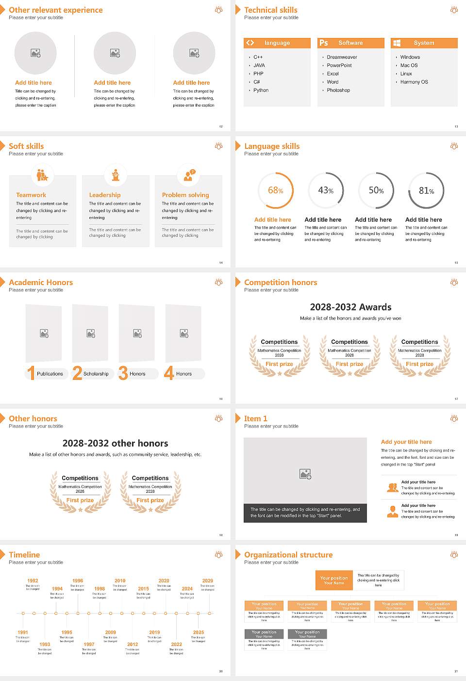 Tsurumi University Resume PPT Template16:9 ratio PPT effect preview image3
