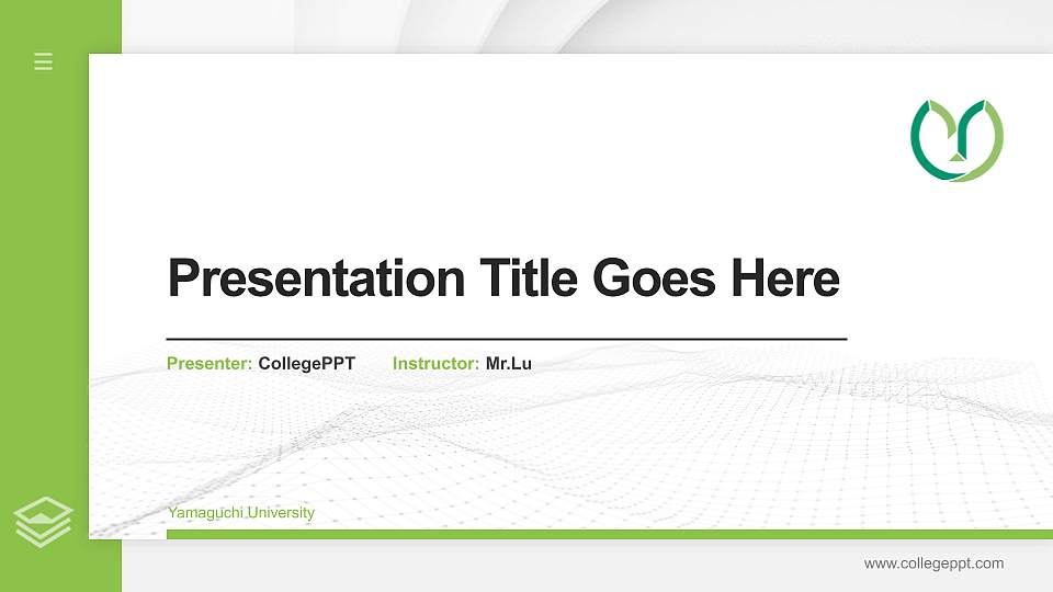 Yamaguchi University Thesis Proposal/Graduation Defense PPT Template16:9 ratio PPT effect preview image