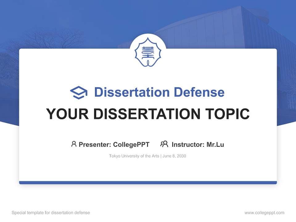 Tokyo University of the Arts Graduation Thesis Defense PPT Template4:3 ratio PPT effect preview image7