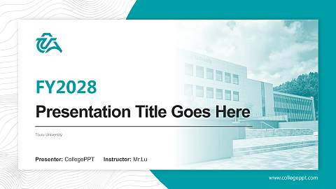 Tsuru University Academic Presentation/Research Findings Report PPT Template