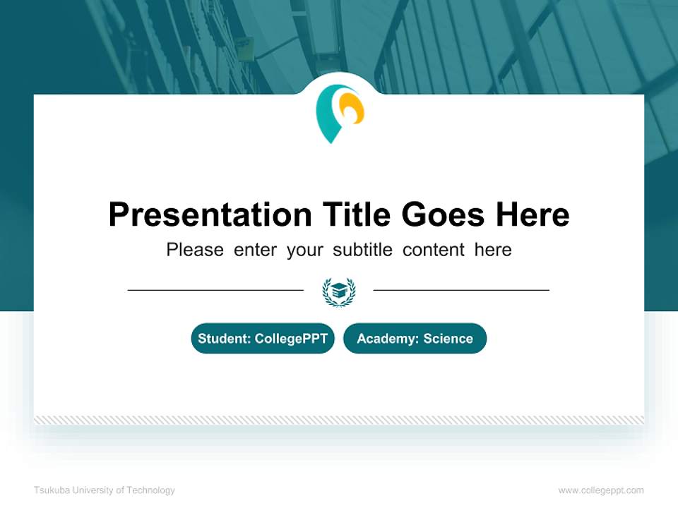 Tsukuba University of Technology National Scholarship Defense PPT Template4:3 ratio PPT effect preview image4