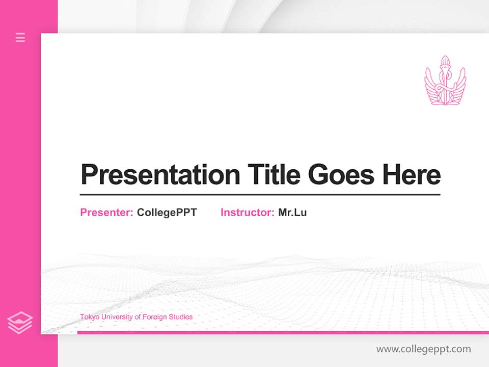 Tokyo University of Foreign Studies Thesis Proposal/Graduation Defense PPT Template4:3 ratio PPT effect preview image5