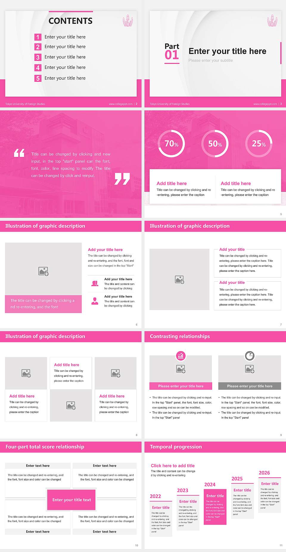 Tokyo University of Foreign Studies Thesis Proposal/Graduation Defense PPT Template4:3 ratio PPT effect preview image2