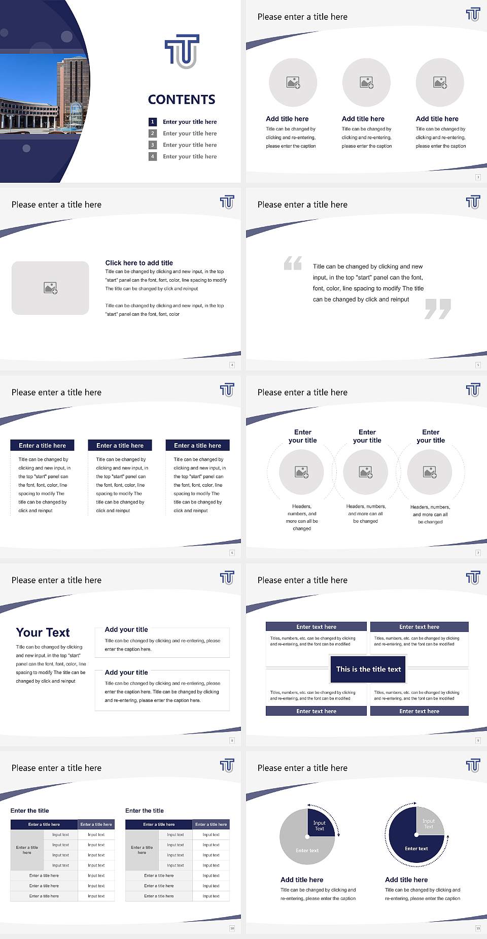 Tokyo University of Technology Course/Courseware Creation PPT Template4:3 ratio PPT effect preview image2