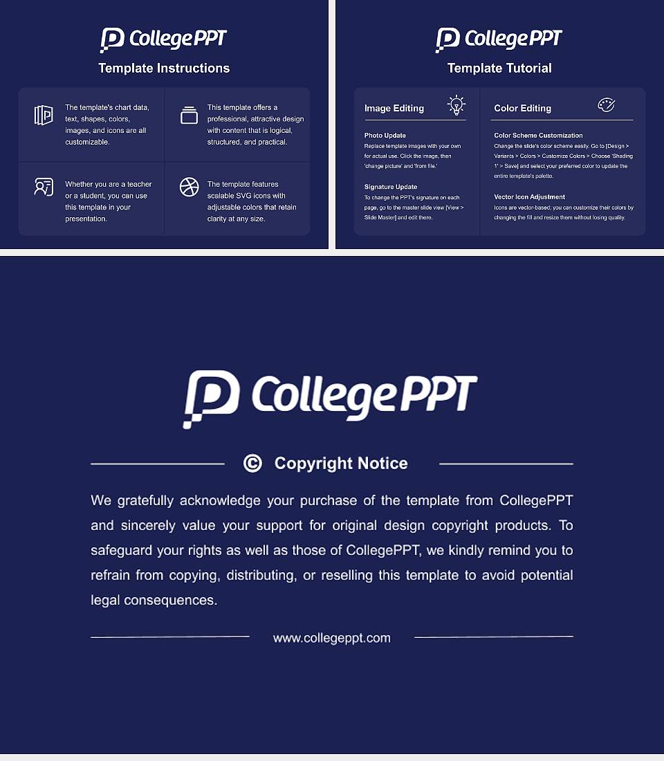 Tokyo University of Technology Course/Courseware Creation PPT Template4:3 ratio PPT effect preview image5