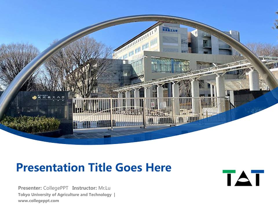Tokyo University of Agriculture and Technology Course/Courseware Creation PPT Template4:3 ratio PPT effect preview image5