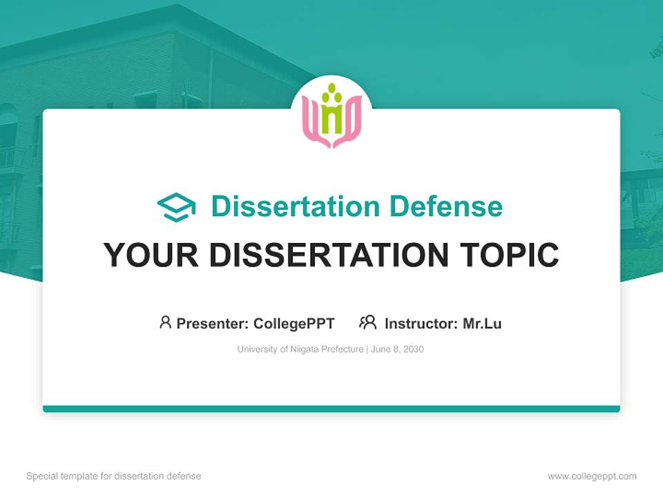 University of Niigata Prefecture Graduation Thesis Defense PPT Template4:3 ratio PPT effect preview image7